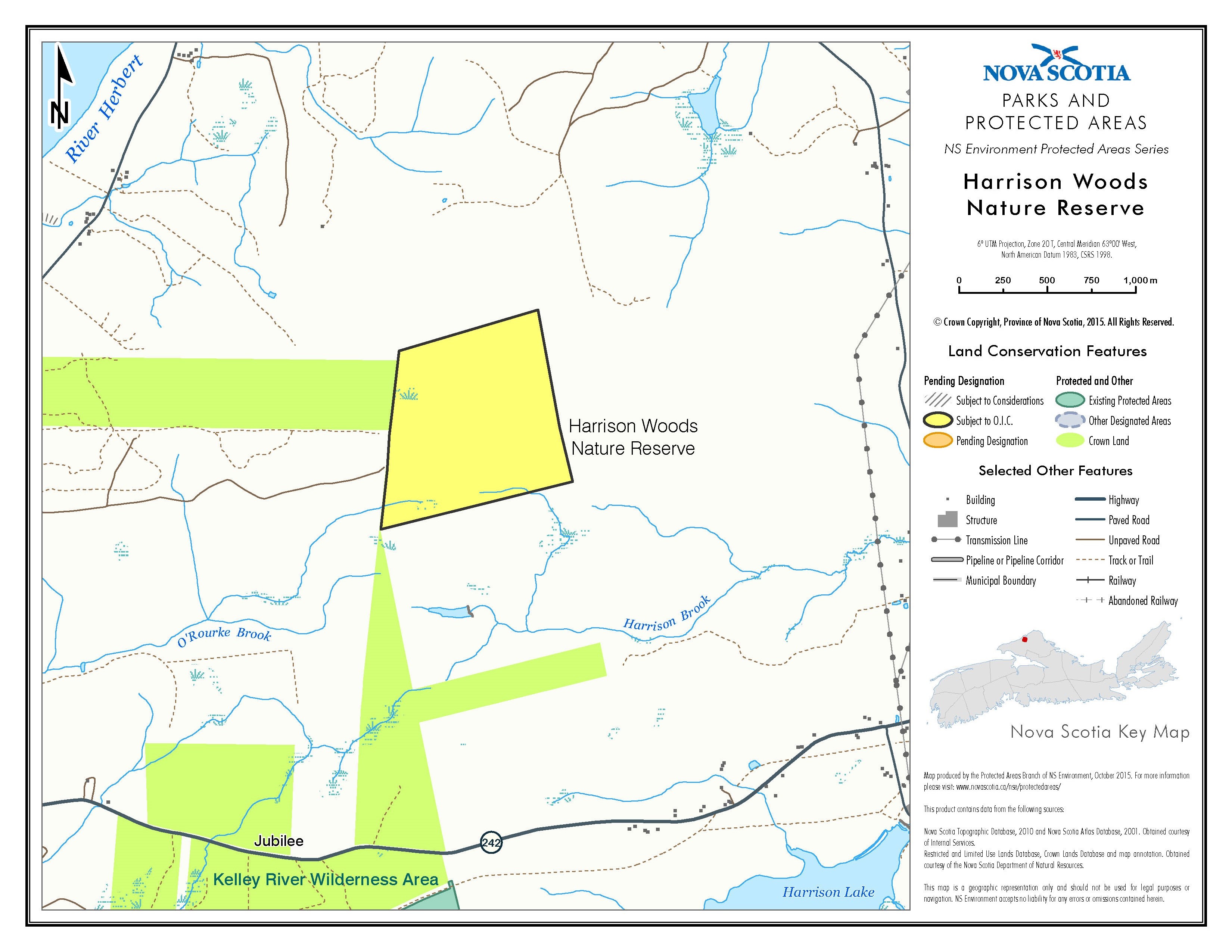 Approximate boundaries of Harrison Woods Nature Reserve